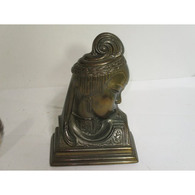 Brass Vintage Asian Brass Bookends - Pair For Sale - Image 8 of 12