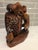 Large 8.5" Mid-Century Balinese Teak Cockfighter With Tripple-Rooster Openwork Cage Masterwork For Sale - Image 9 of 12
