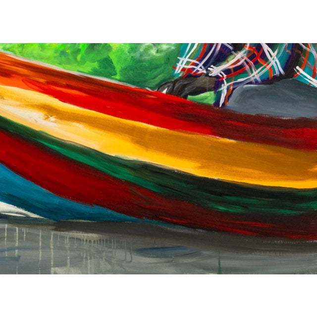 2020s Marcus Brutus Fishing Acrylic on Canvas, 2022 For Sale - Image 5 of 7