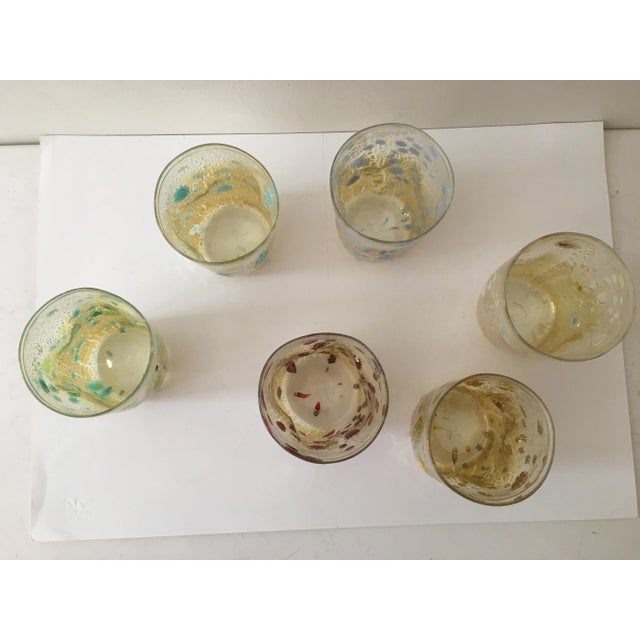 Glass 2000s "Murrisa Murano Glass" Glasses- Set of 6 For Sale - Image 7 of 11