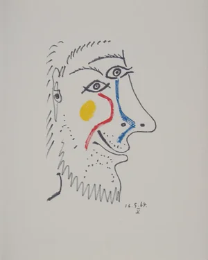 Pablo Picasso, The Taste of Happiness, Portrait with Tears, Lithograph