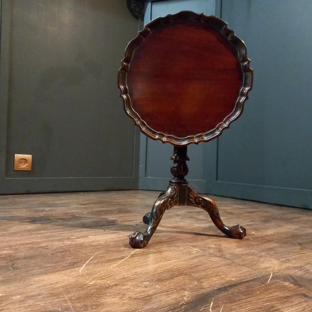 Antique Georgian Mahogany Tilt-Top Side Table, 1904 For Sale - Image 12 of 17