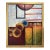 Alena Kalen Modern Geometric Original Abstract Oil Painting "Inner Smile” Coa For Sale