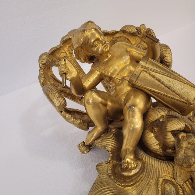 Late 19th Century Napoleon III Cherub Playing the Drum Wall Sculpture in Bronze, France For Sale - Image 5 of 18
