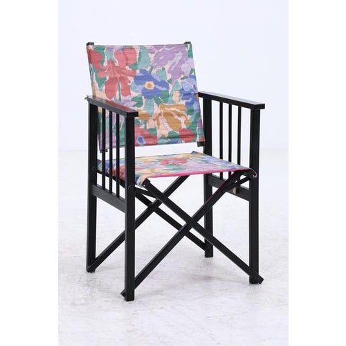 1980s Vintage Danish Directors Chairs from E. Hyllinge Møbler, 1980s, Set of 4 For Sale - Image 5 of 18