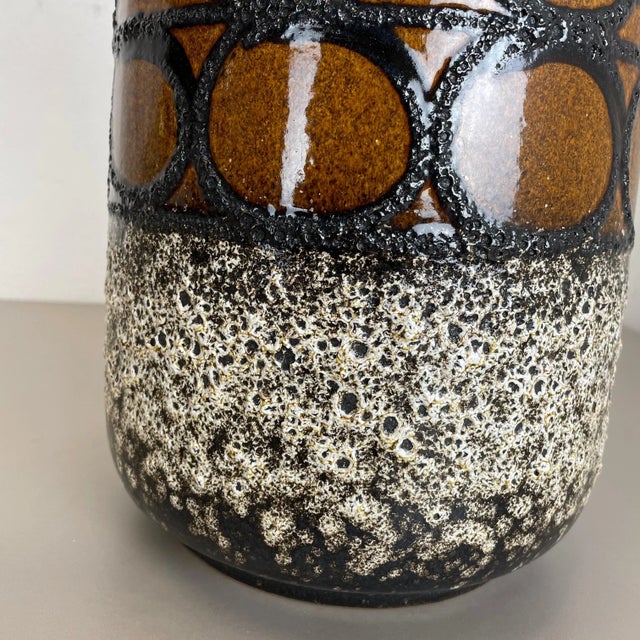 Large Multi-Color Pottery Fat Lava 408-40 Floor Vase from Scheurich, 1970s For Sale - Image 17 of 18