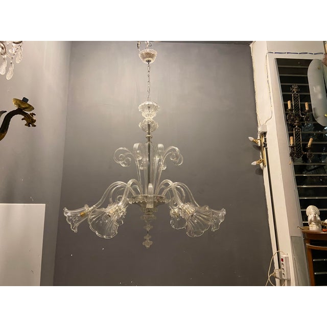 1960s Large Venetian Murano Glass Chandelier, 1960s For Sale - Image 5 of 15