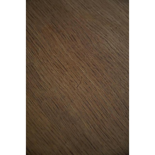 Danish Modern Round Dining Table in Oak with Extension by Henning Kjærnulf, 1960s For Sale - Image 16 of 18