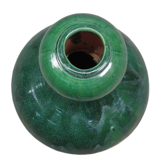 Green Gourd Shape Vase For Sale - Image 4 of 5