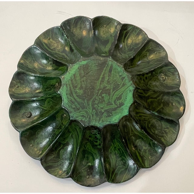 Papier Mache Basket, Faux Malachite & Brass by Alsager & Neville , c.1870 For Sale - Image 11 of 12