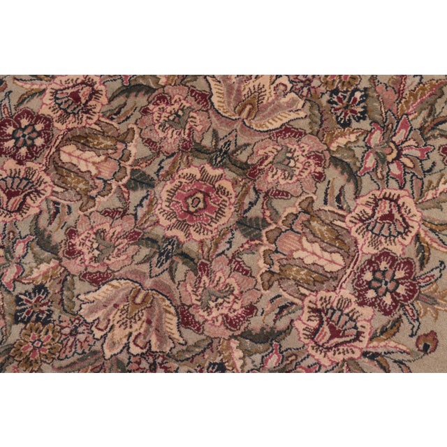 Shabby Chic Abusson Pak-Persian Green/Maroon Wool Rug - 10'0'' X 14'0'' For Sale - Image 4 of 8