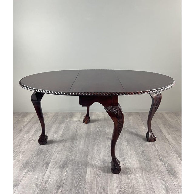 20th Century Mahogany Drop-Leaf Table For Sale - Image 12 of 12