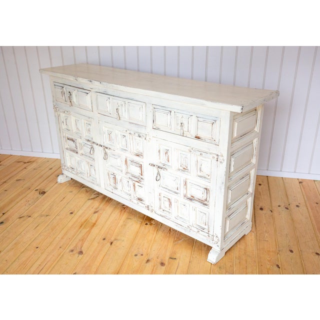 Vintage Spanish Sideboard in Oak, 1920s For Sale - Image 13 of 18