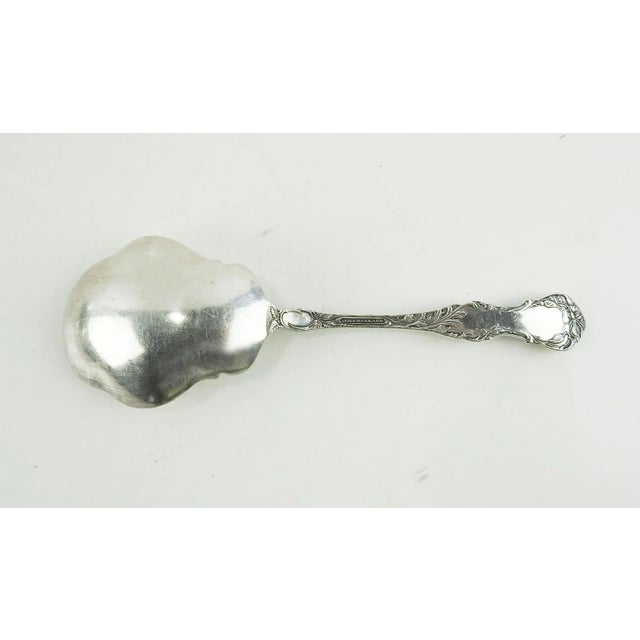 Wallace Silverplate Serving Spoon Hibiscus Pattern For Sale - Image 4 of 7