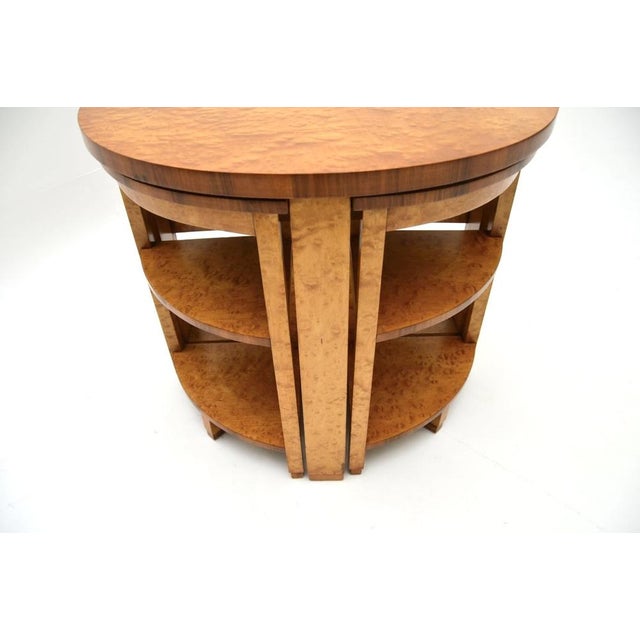 Wood Art Deco Birds Eye Maple Nesting Coffee Tables, 1930s, Set of 5 For Sale - Image 7 of 13