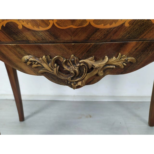 Brown Louis XV Curved Chest of Drawers For Sale - Image 8 of 18