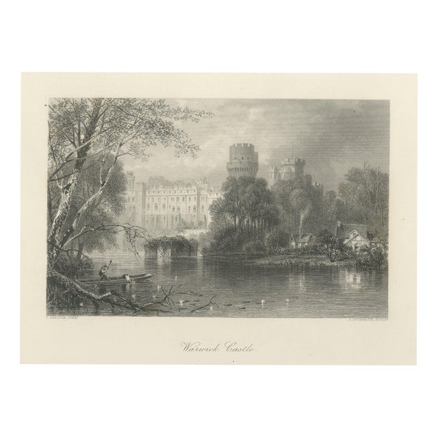 After P. Skelton, Warwick Castle on the Avon, 1876, Engraving For Sale