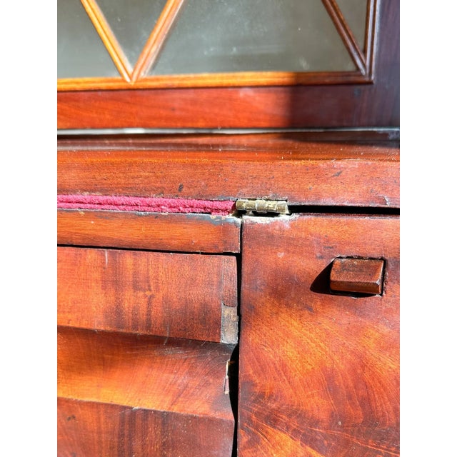 Early 19th Century Antique Federal Mahogany Secretary Writing Desk For Sale In Boston - Image 6 of 12