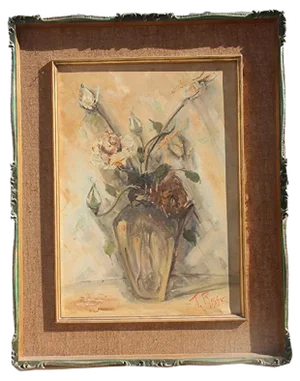 Oil Painting by T. Rossi, 1940s