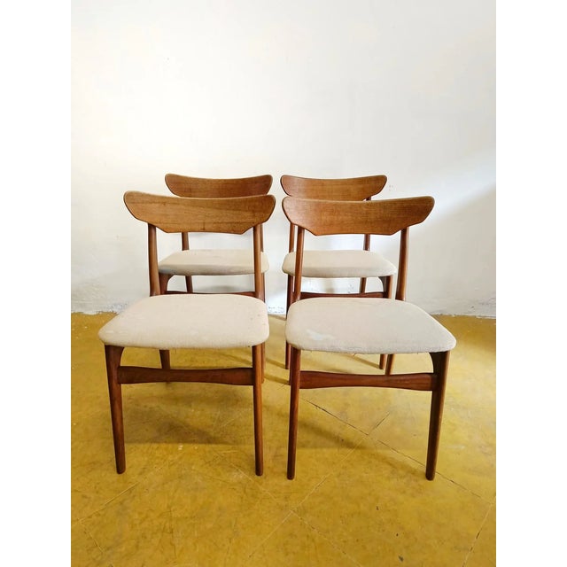 Wood Teak Chairs by Schønning & Elgaard, Denmark, 1950s, Set of 4 For Sale - Image 7 of 7