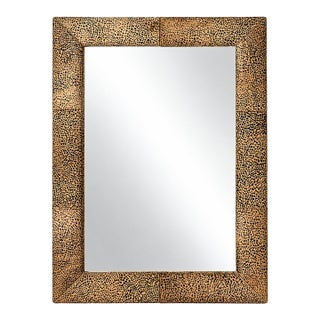 Vintage Ballard Designs Cheetah Hair-on-Hide Leather Mirror For Sale