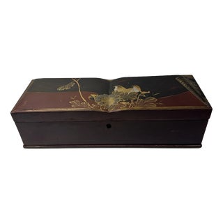 Antique Japanese Shikki Lacquer Box, 1920s For Sale