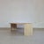 Mid-Century Coffee Table in Travertine and Olive Wood Veneer, 1970s, in Flawless conditions. Designed 1970 to 1979