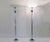 Fontana Arte design Pietro Chiesa, a very rare pair of crystal floor lamps, 1930s. Thick beveled crystal base and...