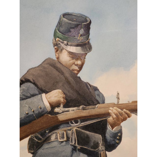 Juan Sannuy (1850-1905) Listed Artist 1898 Watercolor Soldiers in Field For Sale - Image 4 of 12