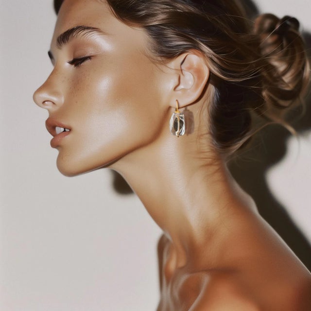 This simple White Crystal Rock earrings will bring you a sense of unexpected edge, fun, and understated sophistication,...