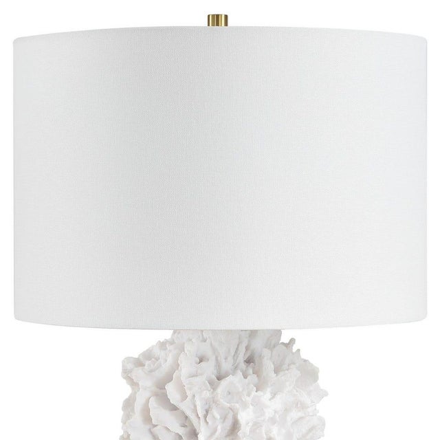 Nautical Faux White Coral Table Lamp For Sale - Image 3 of 4