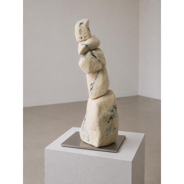Not Yet Made - Made To Order The Stacking of the Graces Sculpture in Felted Wool and Metal by Tina Tictone For Sale - Image 5 of 9