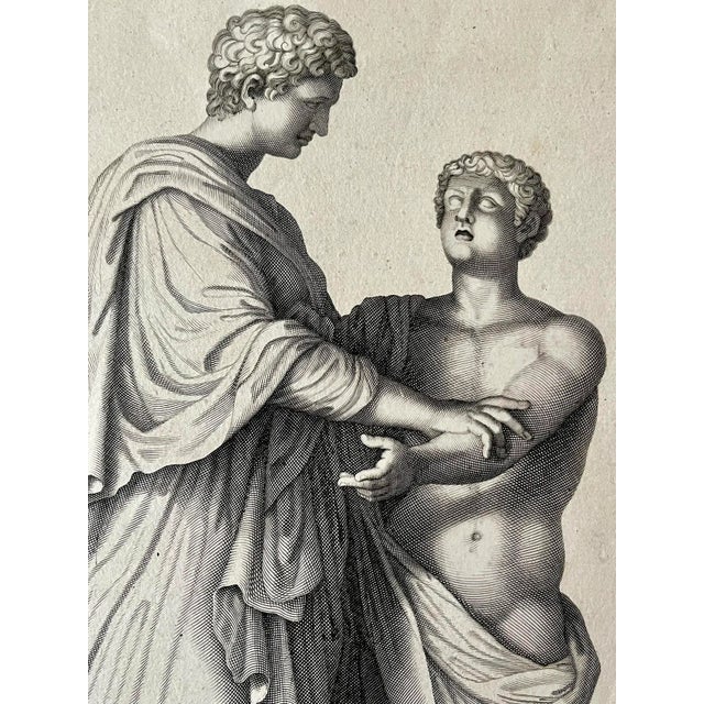 Original Italian Antique Engraving Print of Roman Statuary by Domenico De Rossi Published Rome 1704 For Sale In New York - Image 6 of 6