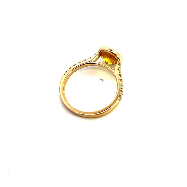 Natural Sapphire Diamond Ring 6.5 14k Y Gold 2.28 TCW Certified For Sale - Image 17 of 18