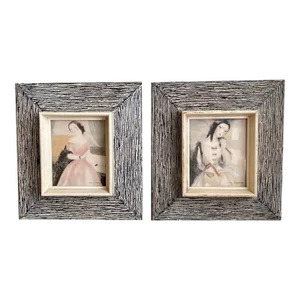 Mid 20th Century Portrait Prints After Marie Laurencin, Framed - Set of 2