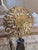 Mid 20th Century Vintage Virginia Metal-Crafters Iron With Brass Medallions Andirons - A Pair For Sale - Image 5 of 9
