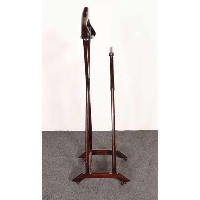 Mid-Century Modern Italian Modern Fratelli Reguitti Sculptural Stained Mahogany X-Form Valet For Sale - Image 3 of 16