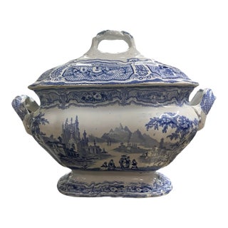 Mid 19th Century Robert Cochran & Co. Transferware Tureen For Sale