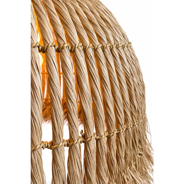 Telum Grass Fringe Coastal Tribal Pendant Light Medium For Sale In Los Angeles - Image 6 of 10