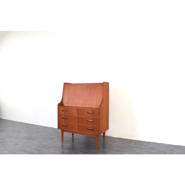 Mid-Century Modern Danish Teak Secretaire by Gunnar Nielsen for Tibergaard, 1960s For Sale - Image 14 of 18