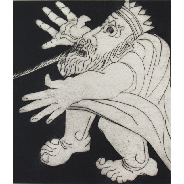 Ben Zion Weinman, "And Put on the Eyes of Zedekiah" From the suite "Judges and Kings", 1963 For Sale - Image 4 of 10