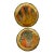Pair of Vintage Italica Ars Hand-Painted Fish Plates – Italian Ceramic Art Pottery For Sale