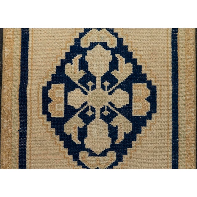 Turkish Mini Rug Oriental Hand Knotted Vintage Rug 1'8" x 3'10" #21280 For Sale - Image 4 of 8