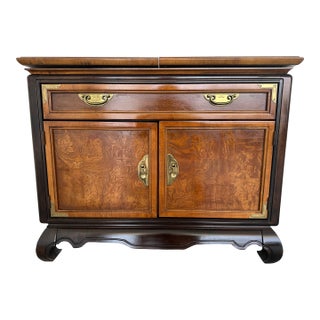 Vintage Broyhill Ming Dynasty Premier Collection Flip-Top Bar Cabinet For Sale