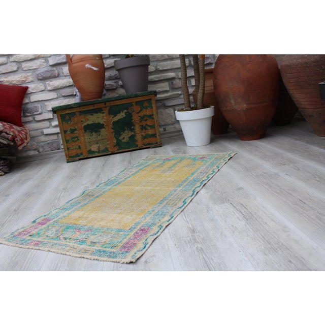 Modern Vintage Turkish Rug - 23.5"x48.5" For Sale - Image 3 of 10