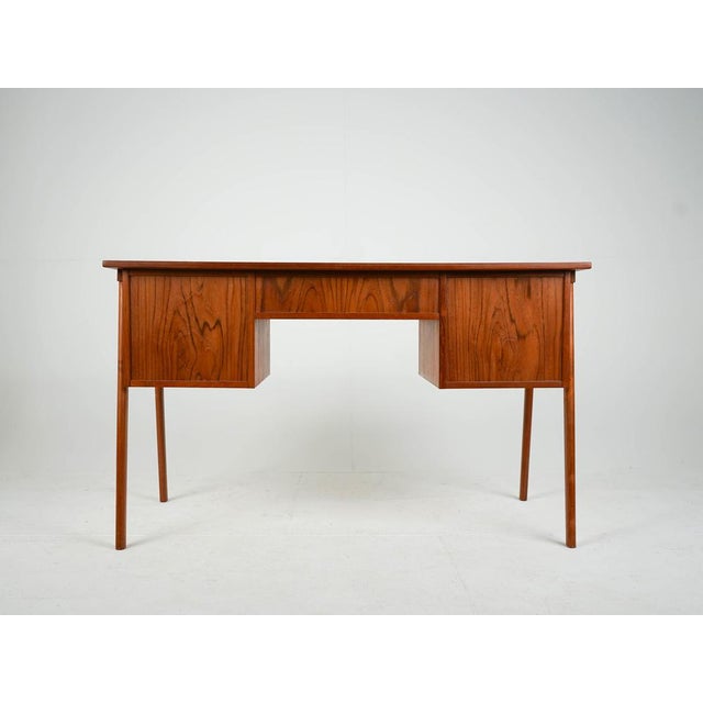 Brown Vintage Teak Desk, 1960s For Sale - Image 8 of 11