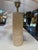 1970s Travertine Cylinder Table Lamps With Linen Drum Shades - a Pair For Sale - Image 9 of 12