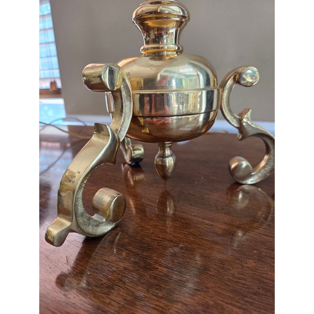 Brass Late 20th Century Sarreid Brass Bouillotte Style Lamp For Sale - Image 8 of 13