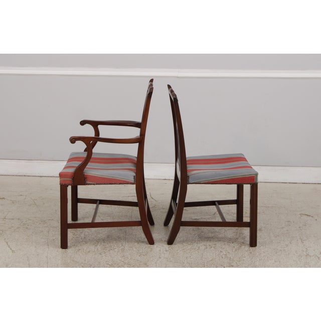 Set of 8 Baker Mahogany Dining Chairs For Sale In Philadelphia - Image 6 of 18