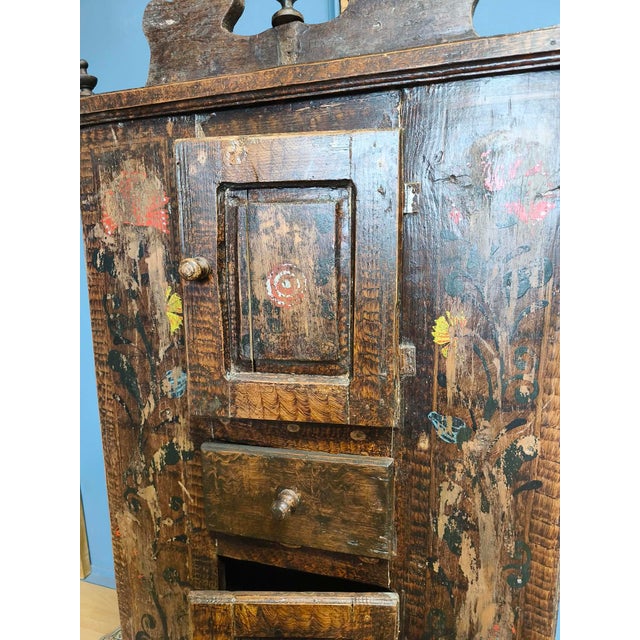 Antique Folk Corner Cabinet, 1850 For Sale - Image 17 of 18